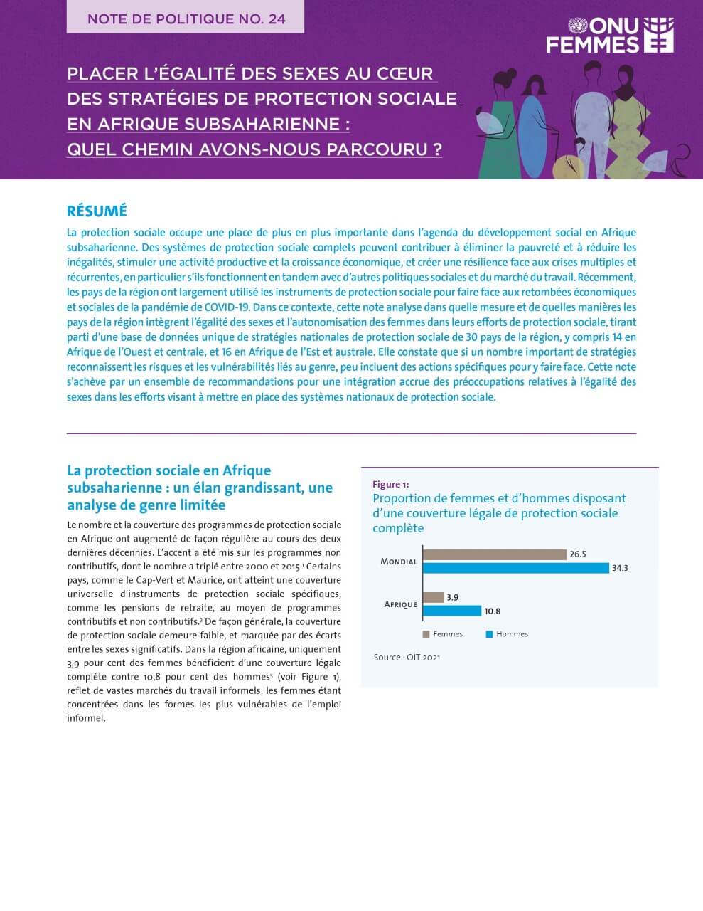 Placer l’égalité des sexes au coeur des stratégies de protection sociale en Afrique subsaharienne : Quel chemin avons-nous parcouru ?