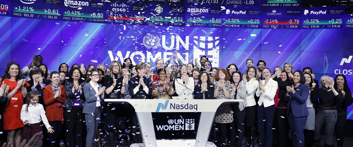 In celebration of International Women’s Day, 63 stock exchanges around the world will host a bell ringing ceremony to raise awareness of the pivotal role the private sector can play in advancing the UN’s Sustainable Development Goal 5 on gender equality and women’s empowerment.