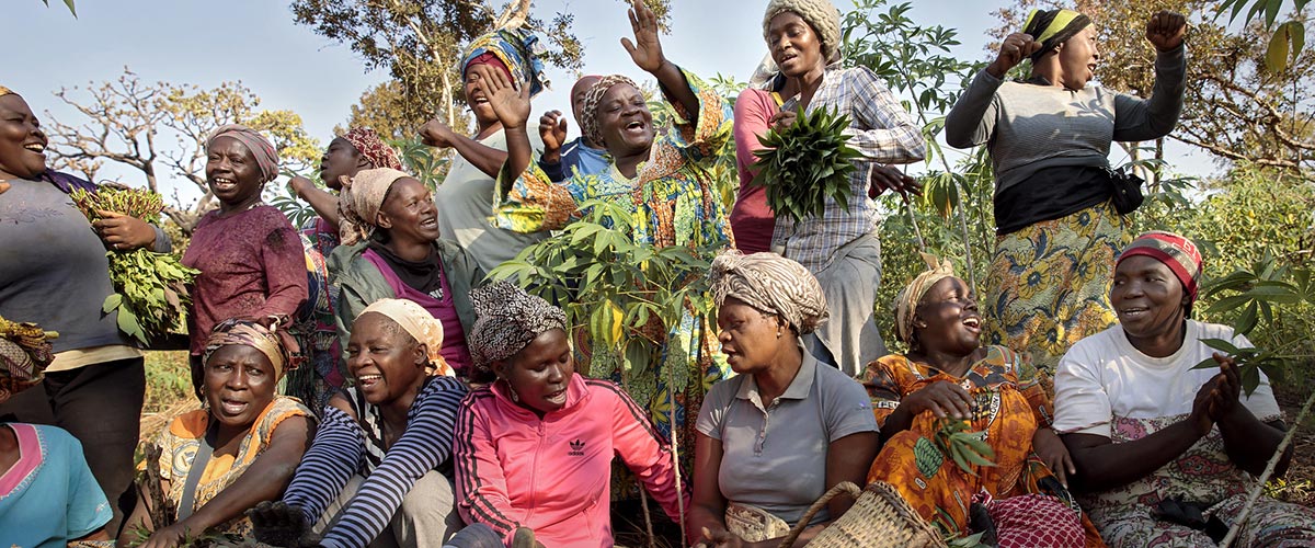 UN Women’s “Gender Road Project”, funded by The Development Bank of Central African States and the Government of Cameroon, reached women in rural communities along this road, to prepare them for a better future and access to bigger markets once the road is built. The project teaches them financial and entrepreneurial skills, improved farming techniques and facilitates their access to public services and land rights. Photo: UN Women/Ryan Brown