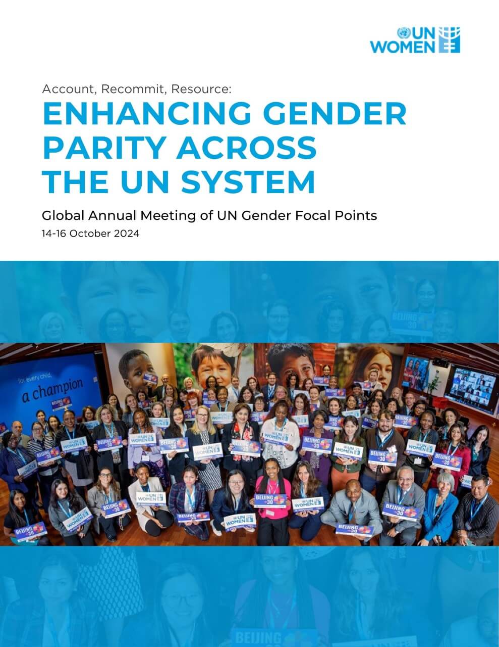 Account, recommit, resource: Enhancing gender parity across the UN system