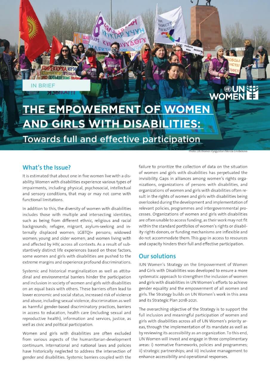 Brief-The-empowerment-of-women-and-girls-with-disabilities-en.jpg The empowerment of women and girls with disabilities: Towards full and effective participation