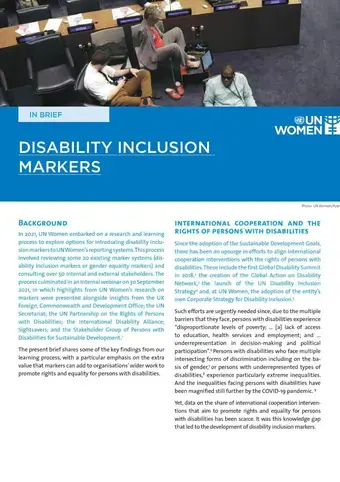 Disability inclusion markers