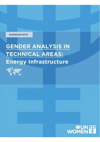 Cover Gender Analysis Guidance Energy Infrastructure