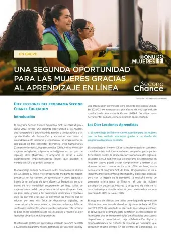 Una segunda oportunidad para las mujeres gracias al aprendizaje en línea: Diez lecciones del programa Second Chance Education