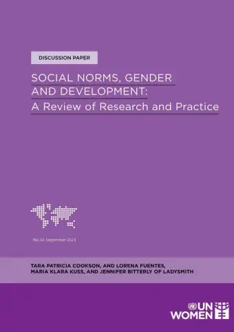 Social norms, gender and development: A review of research and practice