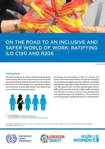 On the road to an inclusive and safer world of work: Ratifying ILO C190 AND R206