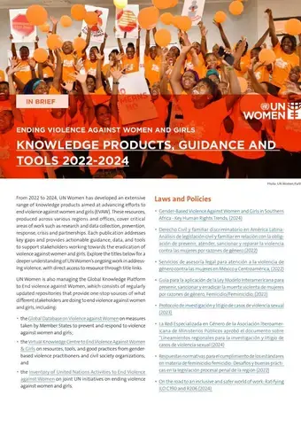 UN Women ending violence against women and girls: Knowledge products, guidance and tools, 2022–2024