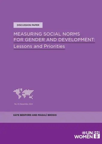 Measuring social norms for gender and development: Lessons and priorities