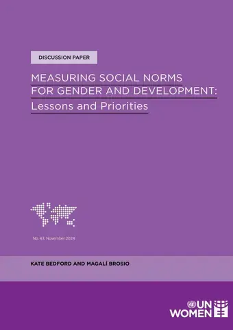 Measuring social norms for gender and development: Lessons and priorities