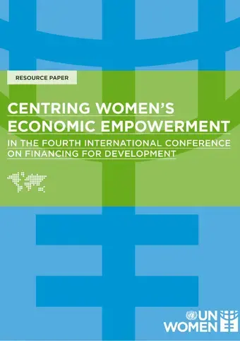 Centring women’s economic empowerment in the Fourth International Conference on Financing for Development