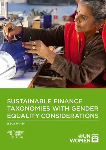 Sustainable finance taxonomies with gender equality considerations