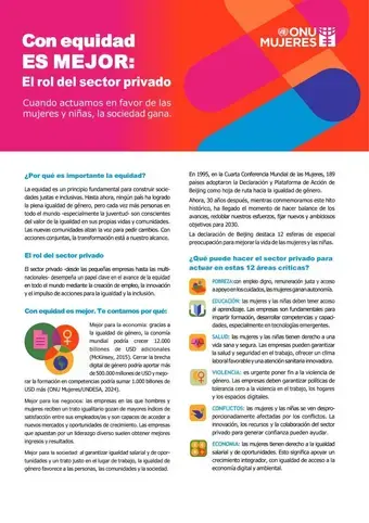 Con equidad es mejor: El rol del sector privado