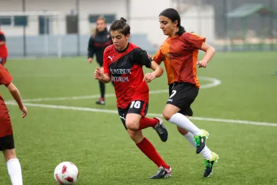 Girls' football teams in Gaziantep, Turkey played for solidarity against gender-based violence.