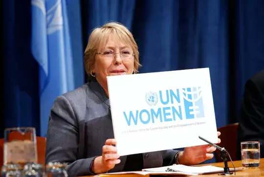 Michelle Bachelet at the launch of UN Women