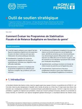 Comment évaluer les programmes de stabilisation fiscale et de relance budgétaire en fonction du genre