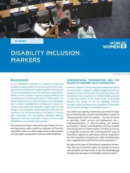 Disability inclusion markers