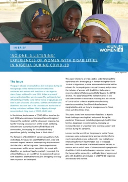 “No one is listening”: Experiences of women with disabilities during COVID-19 in Nigeria