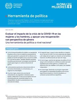 Evaluar el impacto de la crisis de la COVID-19 en las mujeres y los hombres, y apoyar una recuperación con perspectiva de género