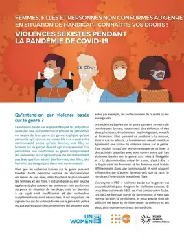 Femmes, filles et personnes au genre non conforme handicapées : Connaissez vos droits !
