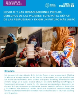 COVID-19 y las organizaciones por los derechos de las mujeres: Superar el déficit de las respuestas y exigir un futuro más justo