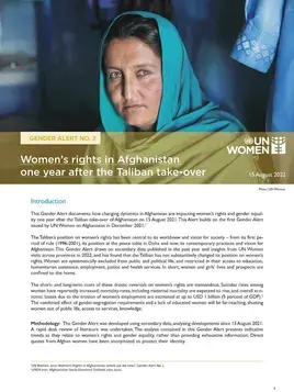 Women’s rights in Afghanistan one year after the Taliban take-over - cover image