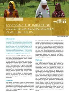 Assessing the impact of COVID-19 on young women peacebuilders