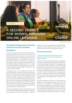 A second chance for women through online learning: Ten lessons learned from the Second Chance Education Programme