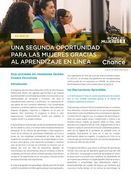Una segunda oportunidad para las mujeres gracias al aprendizaje en línea: Diez lecciones del programa Second Chance Education
