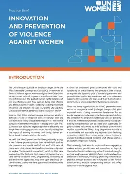 Innovation and Prevention of Violence against Women
