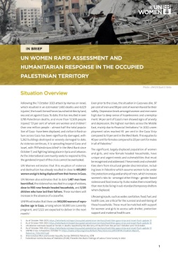 UN Women rapid assessment and humanitarian response in the Occupied Palestinian Territory
