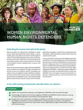 Brief: Women environmental human rights defenders