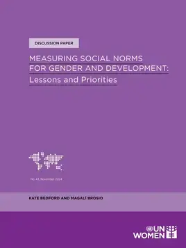 Measuring social norms for gender and development: Lessons and priorities