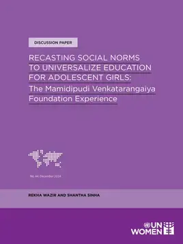 Recasting social norms to universalize education for adolescent girls: The Mamidipudi Venkatarangaiya Foundation experience