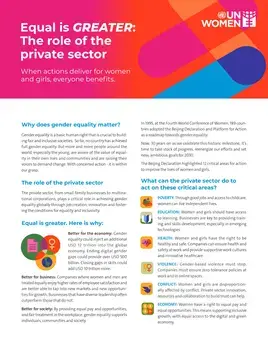 Equal is Greater: The role of the private sector