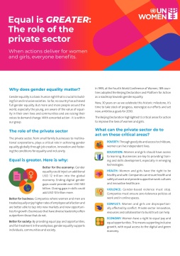 Equal is Greater: The role of the private sector