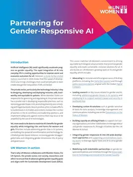 Advancing Gender Equality through Partnerships for Gender-Responsive Artificial Intelligence