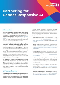 Advancing Gender Equality through Partnerships for Gender-Responsive Artificial Intelligence