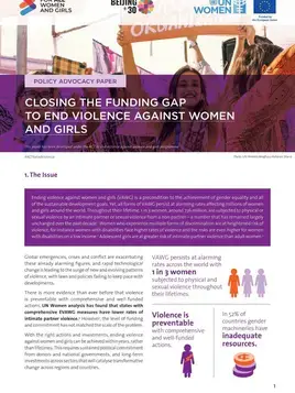 Closing the funding gap to end violence against women and girls