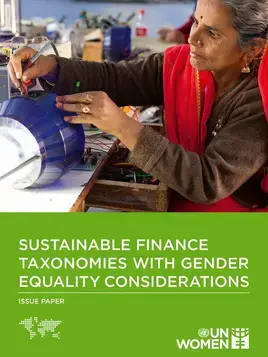 Sustainable finance taxonomies with gender equality considerations