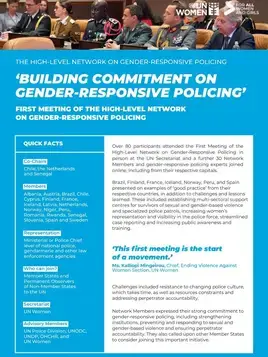 The High-Level Network on Gender-Responsive Policing: Building commitment on gender-responsive policing