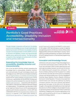 Portfolio’s good practices: Accessibility, Disability, Inclusion and Intersectionality