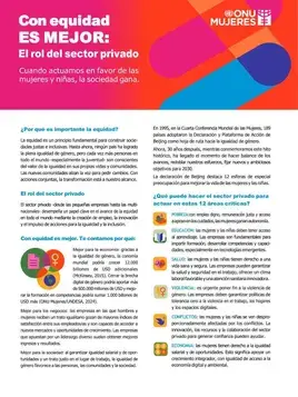 Con equidad es mejor: El rol del sector privado