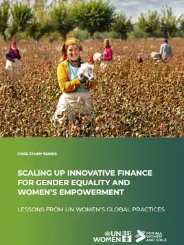 Scaling up innovative finance for gender equality and women's empowerment