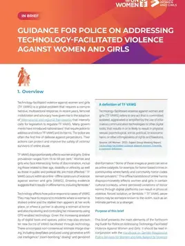 Guidance for police on addressing technology-facilitated violence against women and girls