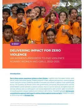 Delivering impact for zero violence