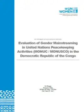 Cover page of MONUSCO Evaluation report