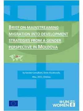 Brief on mainstreaming migration into development strategies from a gender perspective in Moldova