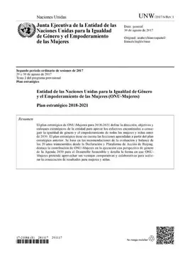 Plan estratégico de ONU Mujeres 2018–2021