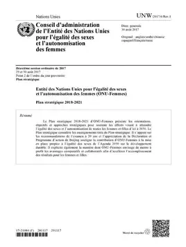 Plan stratégique 2018–2021 d’ONU Femmes