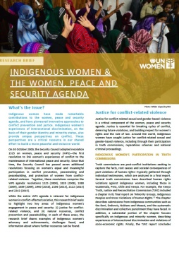 Indigenous Women and the Women, Peace and Security Agenda